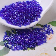 MIYUKI Delica Beads, Cylinder, Japanese Seed Beads, 11/0, (DB0178) Transparent Cobalt AB, 1.3x1.6mm, Hole: 0.8mm, about 2000pcs/10g(X-SEED-J020-DB0178)