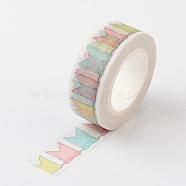 DIY Arrow Pattern Scrapbook, Decorative Paper Tapes, Adhesive Tapes, Colorful, 15mm, about 10m/roll(DIY-F004-05B)