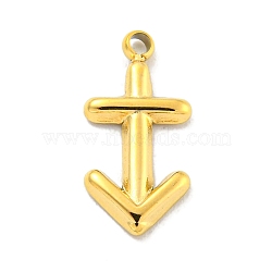 Real 18K Gold Plated PVD Vacuum Plating 304 Stainless Steel Pendants, Twelve Constellations Charms, Sagittarius, 13x6.5x1.5mm, Hole: 1.2mm(STAS-L278-002G-09)