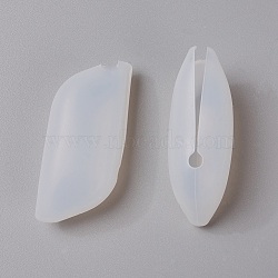 Silicone Portable Toothbrush Case, White, 60x26x19mm(X-SIL-WH0001-06)