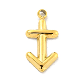Real 18K Gold Plated Vacuum Plating 304 Stainless Steel Pendants, Twelve Constellations Charms, Sagittarius, 13x6.5x1.5mm, Hole: 1.2mm