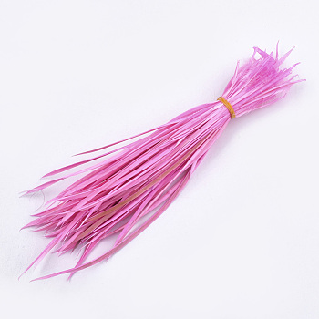 Goose Feather Costume Accessories, Dyed, Pearl Pink, 150~265x3~4mm, about 100pcs/bundle