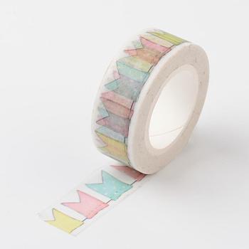 DIY Arrow Pattern Scrapbook, Decorative Paper Tapes, Adhesive Tapes, Colorful, 15mm, about 10m/roll