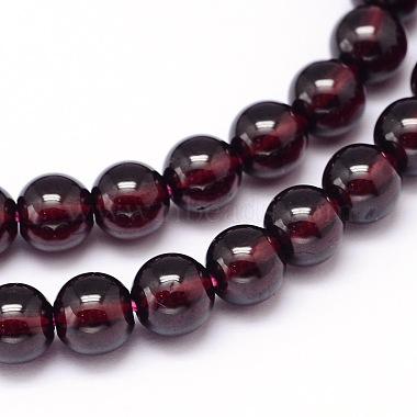 Mozambique Import Natural Grade AAAA Garnet Round Beads Strands(G-E300-AAAA-5mm)-2