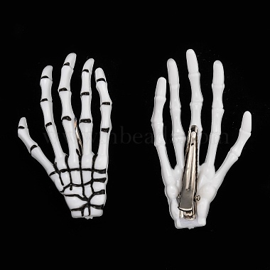 Halloween Skeleton Hands Bone Hair Clips(PHAR-H063-A03)-2