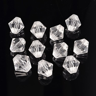 Faceted Bicone Transparent Acrylic Beads(DBB20MM01)-2