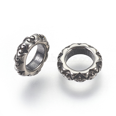 Antique Silver Ring Stainless Steel Beads