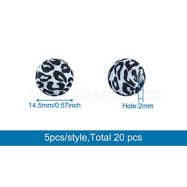 20Pcs 4 Colors Silicone Beads(SIL-TA0001-08A)-5
