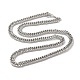 Iron Cuban Link Chain Necklaces for Women Men(NJEW-A028-01H-P)-1