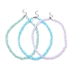 3Pcs 3 Color Acrylic Chips Beaded Chain Necklaces Set(NJEW-JN04313)-1