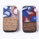 Two-tone Transparent Resin & Walnut Wood Pendants(X-RESI-S384-008A-B08)-2
