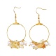 Natural Citrine Chip Beads Dangle Earrings(EJEW-JE03505-02)-1