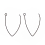 Gunmetal 316 Surgical Stainless Steel Earring Hooks(X-STAS-B025-02B)