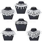6Pcs 6 Styles Polyester Embroidery Lace Collar, Neckline Trim, DIY Garment Accessories, White, 220~500x64~440x1~2mm, 1pc/style(AJEW-CY0002-84)