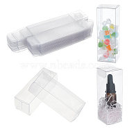 30Pcs Rectangle Transparent Plastic PVC Box Gift Packaging, Waterproof Folding Box, for Toys & Molds, Clear, 4x4x12cm(CON-NB0002-11)