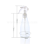 200ml Transparent Empty Spray Bottle, Trigger Refillable Container, Perfume Spray Bottles, White, 18.5cm, bottle(without cap): 13.3x5.5cm, Capacity: 200ml(6.76 fl. oz)(TOOL-WH0080-28)