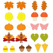 Autumn Theme Carbon Steel Cutting Dies Stencils, for DIY Scrapbooking, Photo Album, Decorative Embossing Paper Card, Stainless Steel Color, Thanksgiving Day Themed Pattern, 83~100x52~122x0.8mm, 2pcs/set(DIY-WH0309-1153)
