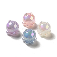 Luminous Acrylic Beads, AB Color Plated, Glitter, Octopus, Mixed Color, 17.3x16.1mm, Hole: 3.5mm(OACR-E016-04)