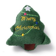 Christmas Theme Wool Cloth Brooches, with Iron Pins, for Backpack Clothes, Christmas Tree, 74.5x73x25mm(JEWB-F022-01C)