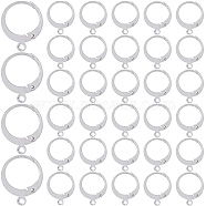 304 Stainless Steel Leverback Earring Findings, with Loop, Stainless Steel Color, 14.5x12x2mm, Hole: 1.2mm, 240Pcs/box(STAS-SP0001-02B)