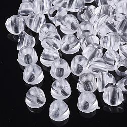 Acrylic Base for Hair Tie Making, Cabochon Base for Ponytail Holder, Elastic Hair Band Blanks, DIY Hair Accessories, Clear, 7x6mm, Hole: 4mm, about 4500pcs/500g(SACR-T344-14)