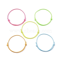 5Pcs 5 Colors Eco-Friendly Korean Waxed Polyester Cord, for Adjustable Bracelet Making, Mixed Color, Inner Diameter: 3-1/8~3-1/4 inch(7.9~8.15cm), 1pc/color(AJEW-JB01200-03)