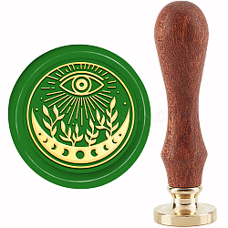 Brass Wax Seal Stamp with Handle, for DIY Scrapbooking, Eye Pattern, 89x30mm(AJEW-WH0184-0995)