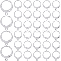 304 Stainless Steel Leverback Earring Findings, with Loop, Stainless Steel Color, 14.5x12x2mm, Hole: 1.2mm, 240Pcs/box(STAS-SP0001-02B)