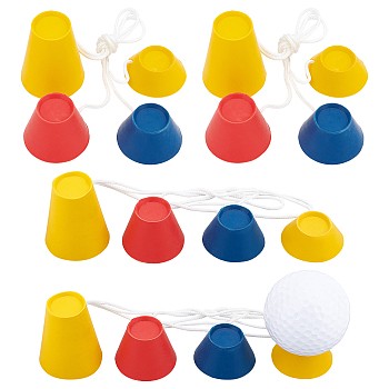 CHGCRAFT 4 Sets Plastic Golf Tee Set, Mixed Color, 18~19x11.5~37mm, Inner Diameter: 16~22mm, 4pcs/set