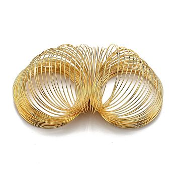 Stainless Steel Memory Wire,for Bracelet Making, Golden, 40x0.6mm(22 Gauge), 2400 circles/1000g