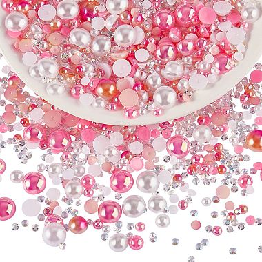 Pink Mixed Shapes Resin Cabochons