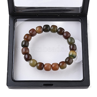 bracelet extensible en perles de bois de bodhi pour femme(BJEW-YW0001-04B)-2