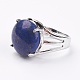 Adjustable Natural Lapis Lazuli Finger Rings(RJEW-F075-01L)-2
