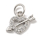 Rack Plating Brass Micro Pave Clear Cubic Zirconia Charms(KK-U030-25P)-1