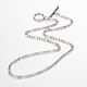 304 Stainless Steel Figaro Chain Necklace(X-NJEW-JN01290)-1