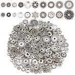 2 Sets Alloy Spacer Beads, Mixed Shapes, Antique Silver, 6~16x6~16x1~12mm, Hole: 0.8~5mm, about 50g/set(FIND-SC0019-63)