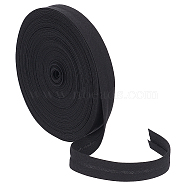 Polycotton Piping Ribbon, for Cheongsam DIY Crafts Sewing Accessories, Black, 1/2~5/8 inch(14~17mm), about 21.87 Yards(20m)/Roll(OCOR-WH0088-51C)