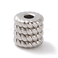 Non-Tarnish 304 Stainless Steel Beads, Column, Stainless Steel Color, 7.5x7.5mm, Hole: 2.2mm(STAS-Z058-03P-06)