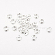 Iron Split Rings, Double Loops Jump Rings, Cadmium Free & Lead Free, Silver Color Plated, 5x1.4mm, about 4.3mm inner diameter, about 13000pcs/1000g(JRDS5mm)