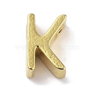 304 Stainless Steel Pendants, Real 24K Gold Plated, Letter K, 8x5.5x4mm, Hole: 1.6mm(STAS-S137-01G-K)