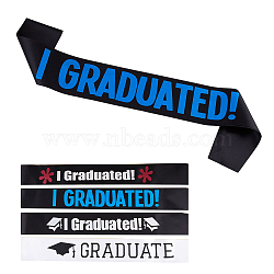 SUPERFINDINGS 8pcs 4 Colors Polyester Shoulder Straps, Etiquette Belt, Satin Sash for Graduation Ceremony Gown Accessories, Mixed Color, 15.6x9.5x0.01cm, 2pcs/color(DIY-FH0005-28)