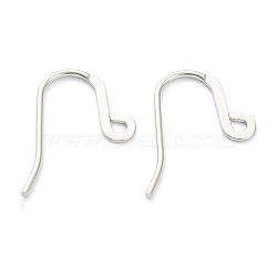 316 Surgical Stainless Steel Earring Hooks, Ear Wire, with Horizontal Loop, Stainless Steel Color, 24x15x1mm, Hole: 1.7mm, Pin: 1mm(X-STAS-M288-03P)