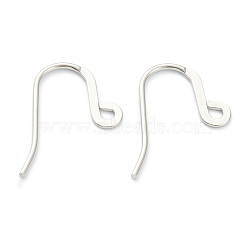 Tarnish Resistant 316 Surgical Stainless Steel Earring Hooks, Ear Wire, with Horizontal Loop, Stainless Steel Color, 24x15x1mm, Hole: 1.7mm, Pin: 1mm(X-STAS-M288-03P)