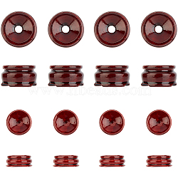 Wood Decoration Accessories Display Bases for Gemstone, Dark Red, 30~45x12~24mm, 16pcs/set(DJEW-CA0001-02)
