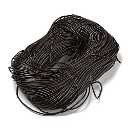 Leather Cords, with Spool, Round, Brown, 2mm(WL-S0001-01)