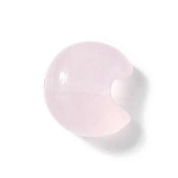 Natural Rose Quartz Beads, Moon, 14x13x9mm, Hole: 1.2mm