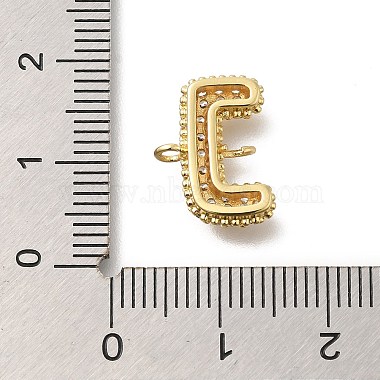 Brass Micro Pave Cubic Zirconia Letter Links(KK-I717-04J)-3