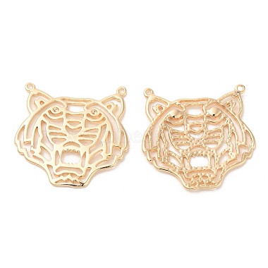 Real 18K Gold Plated Tiger Brass Pendants