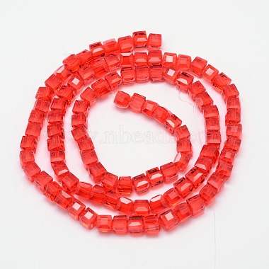 Faceted Cube Transparent Glass Beads Strands(EGLA-E041-5mm-D07)-3