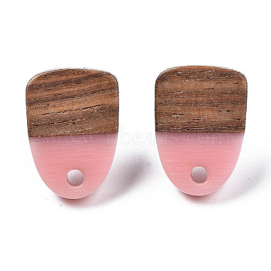 Accessoires de boucles d'oreilles en résine et bois de noyer(MAK-N032-026A)-4